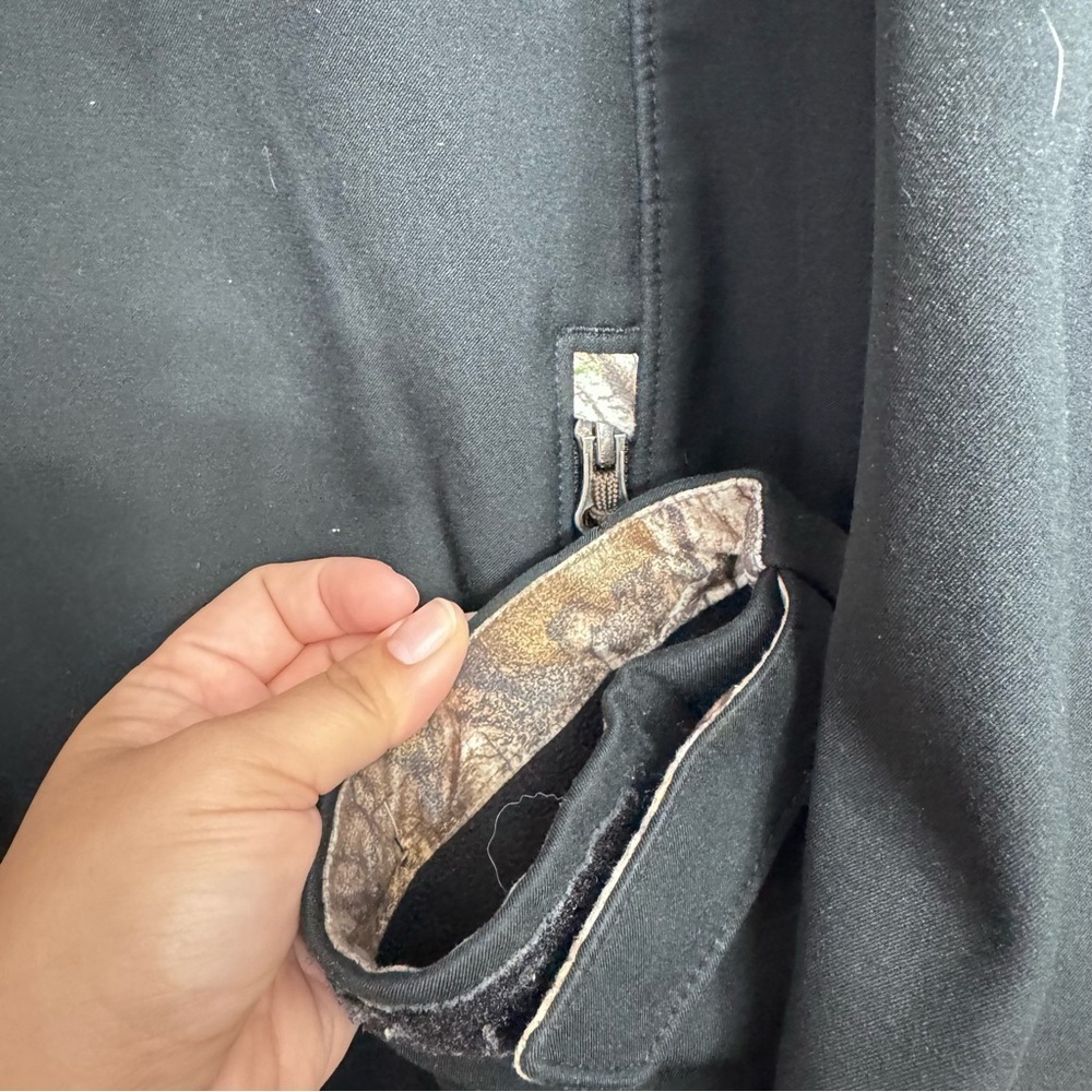 Columbia PFG Men’s XL Softshell Jacket Black Realtree Camo - Picture 8 of 8